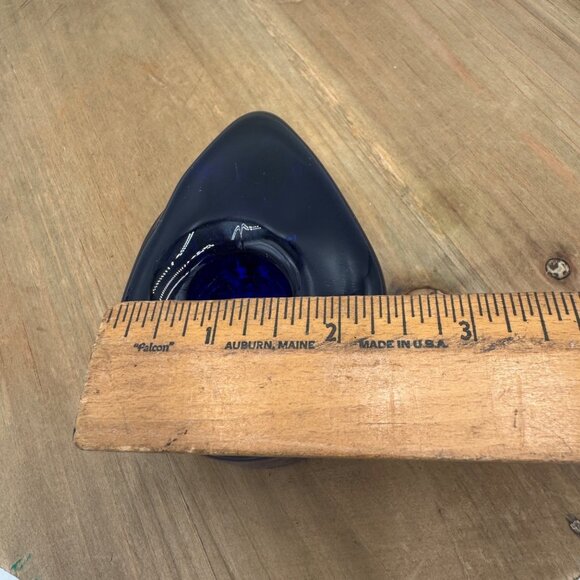 Cobalt Blue Blenko Candle Holder Tear Drop Taper Candle Holders Mid Century Mode - Picture 11 of 12